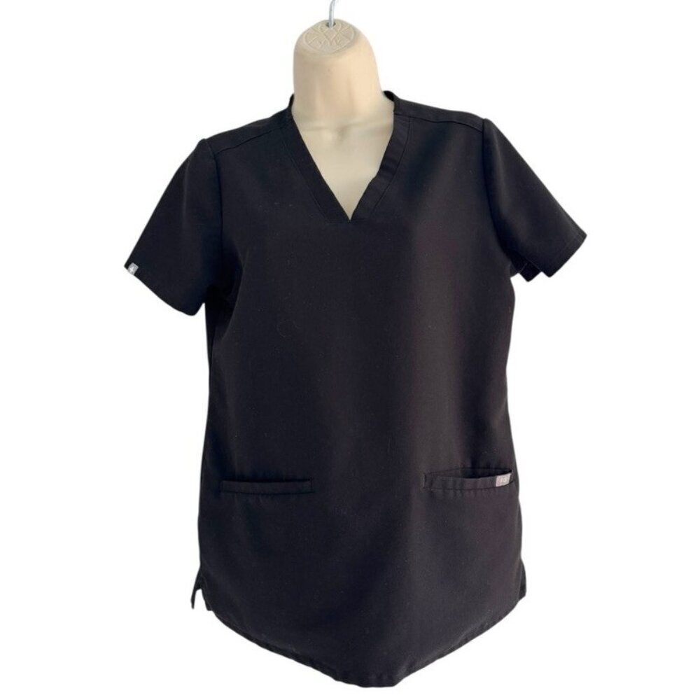 Figs Women's Sz XS Casma Technical Collection Black Scrub Top FW1100